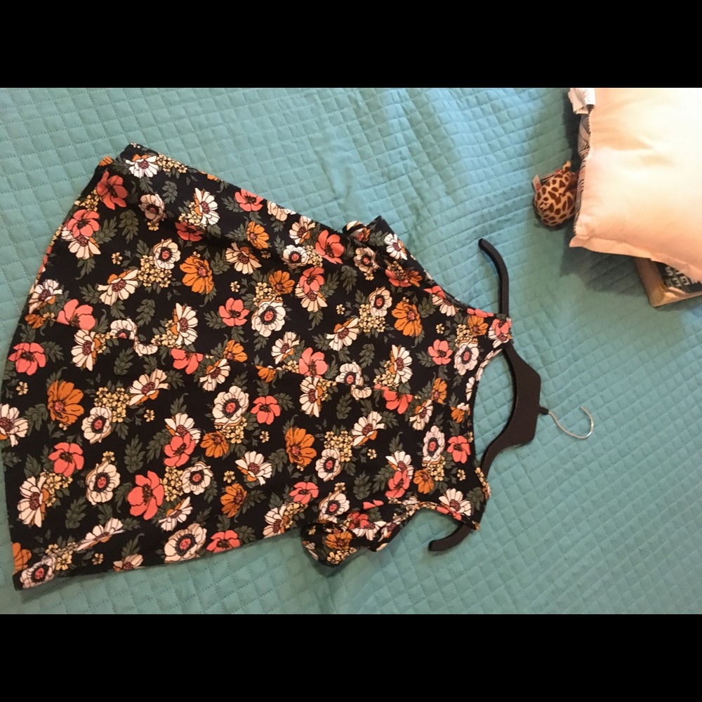 Dark Multicolored Floral Top